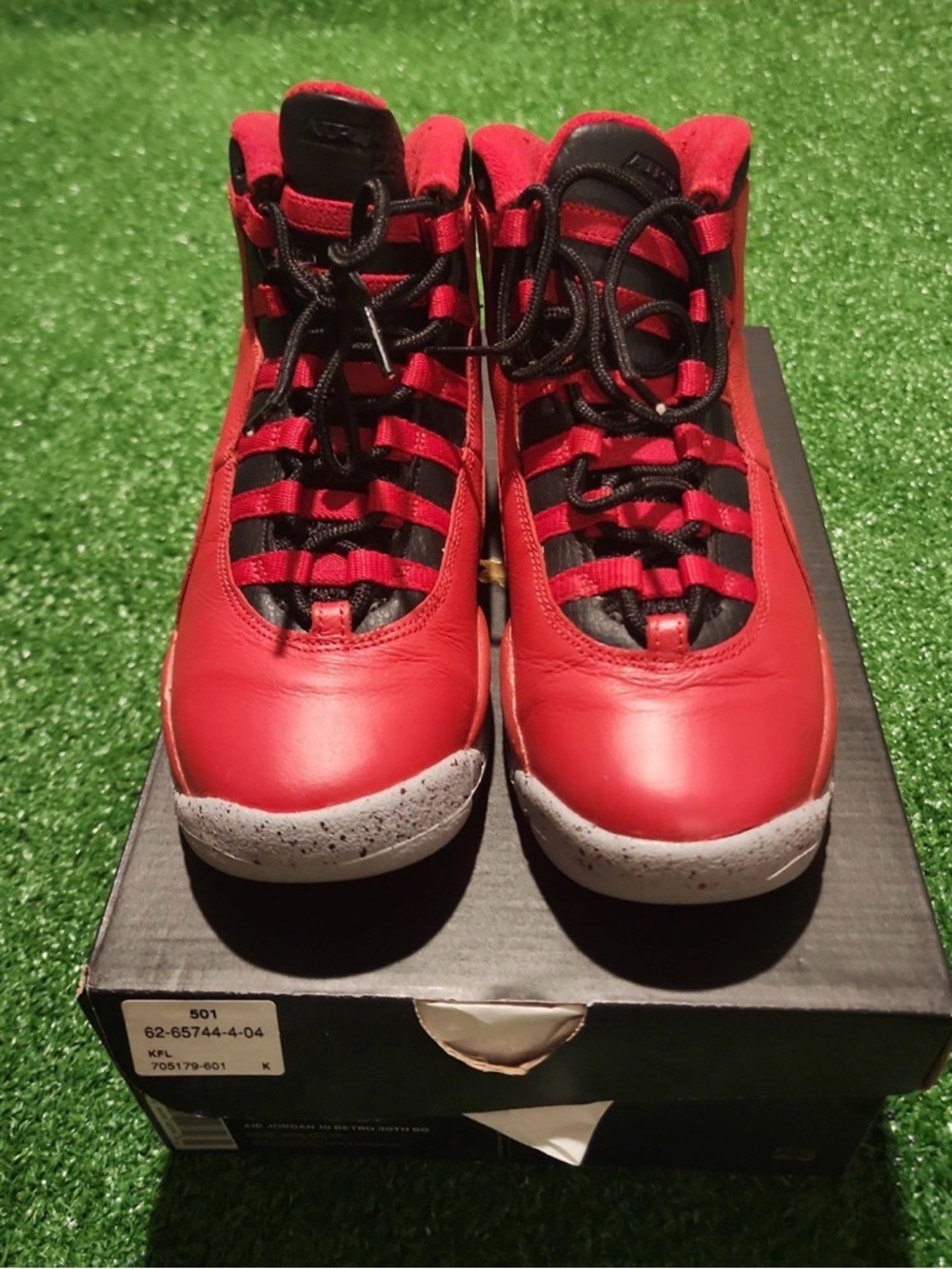 Kids Jordan X Red Basketball Shoes with Black Accents